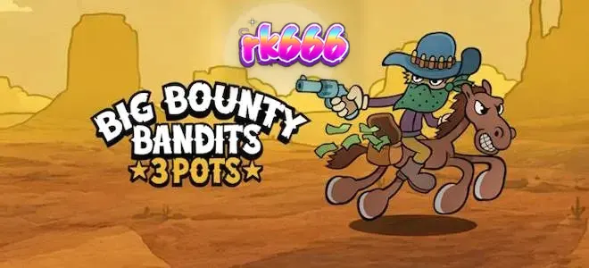 Tampilan visual slot Big Bounty Bandits: 3 Pots dengan tema Wild West